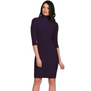 Purple Textured Bodycon Women’s Dress